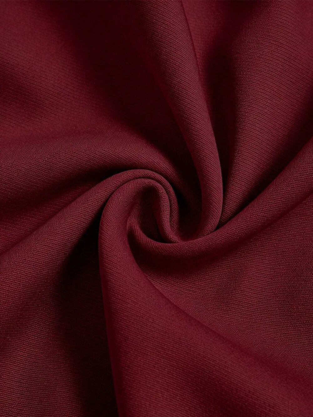 Burgundy Elegant Women's Pleated Wide Leg Long Pants - Picture 7 of 7